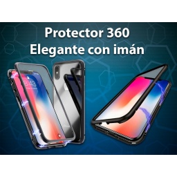 PROTECTOR 360 MAGNETICO CON VIDRIO DELANTERO IPHONE 7/8 PLUS NEGRO