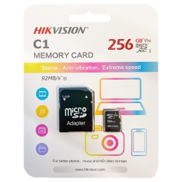 MEMORIA MICRO SD 256GB HIKVISION C10 92 MBS