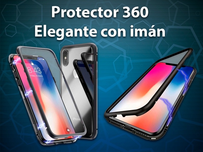 PROTECTOR 360 MAGNETICO CON VIDRIO DELANTERO HUAWEI P30 PRO NEGRO