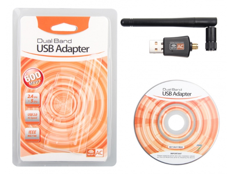 ANTENA ADAPTADOR USB WIFI DUAL BAND 600 MBPS